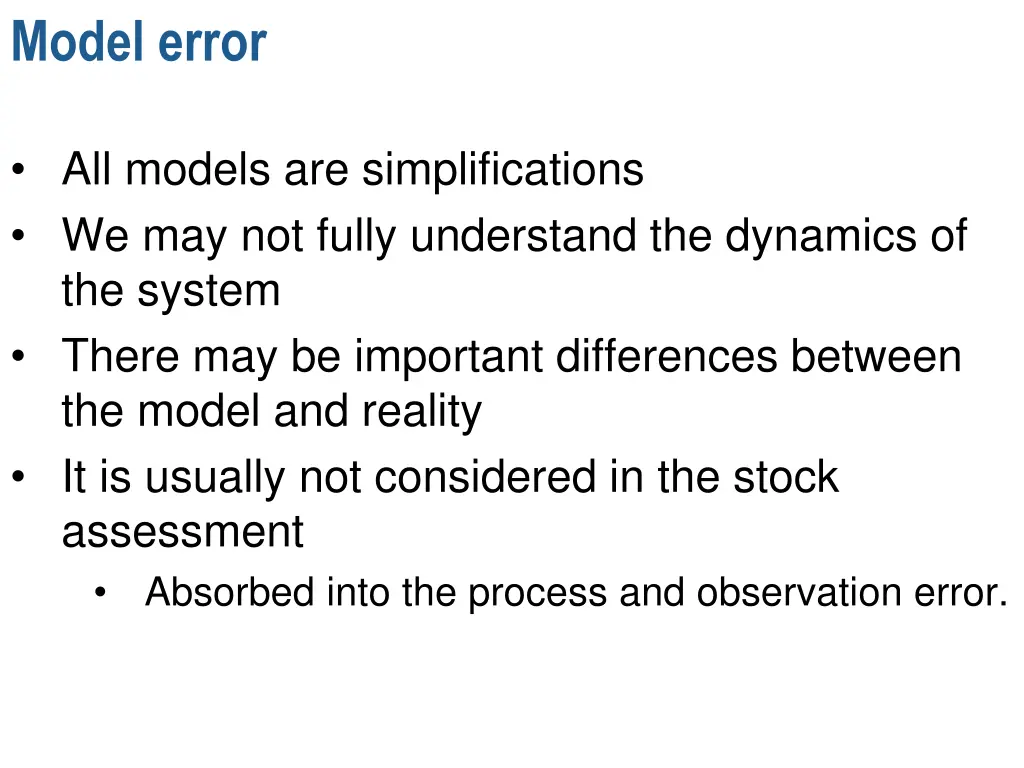 model error