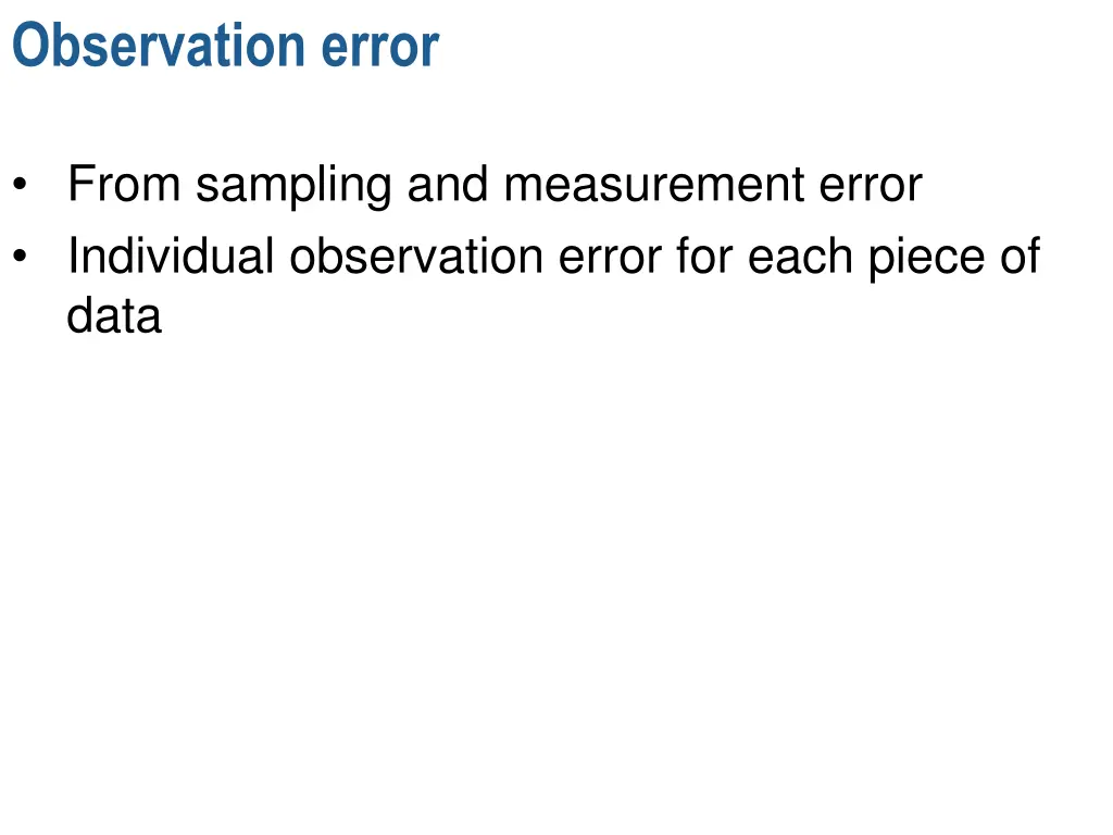 observation error