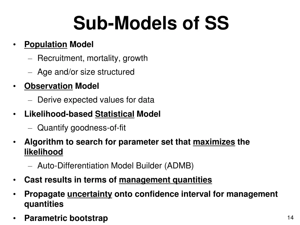 sub models of ss