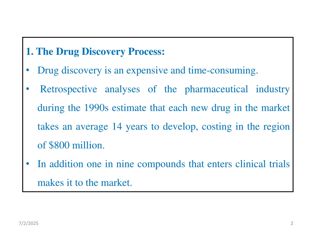 1 the drug discovery process