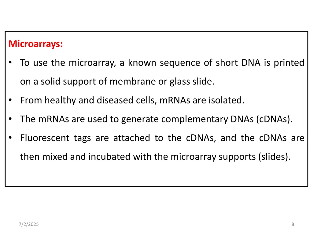 microarrays