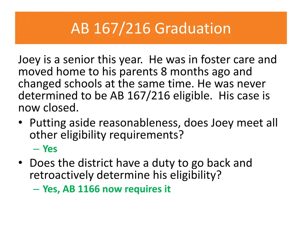ab 167 216 graduation
