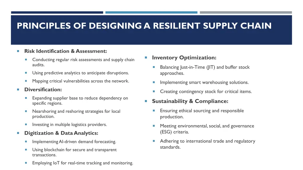 principles of designing a resilient supply chain
