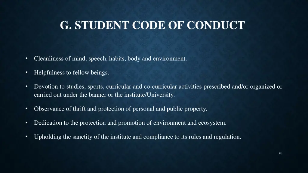 g student code of conduct 1