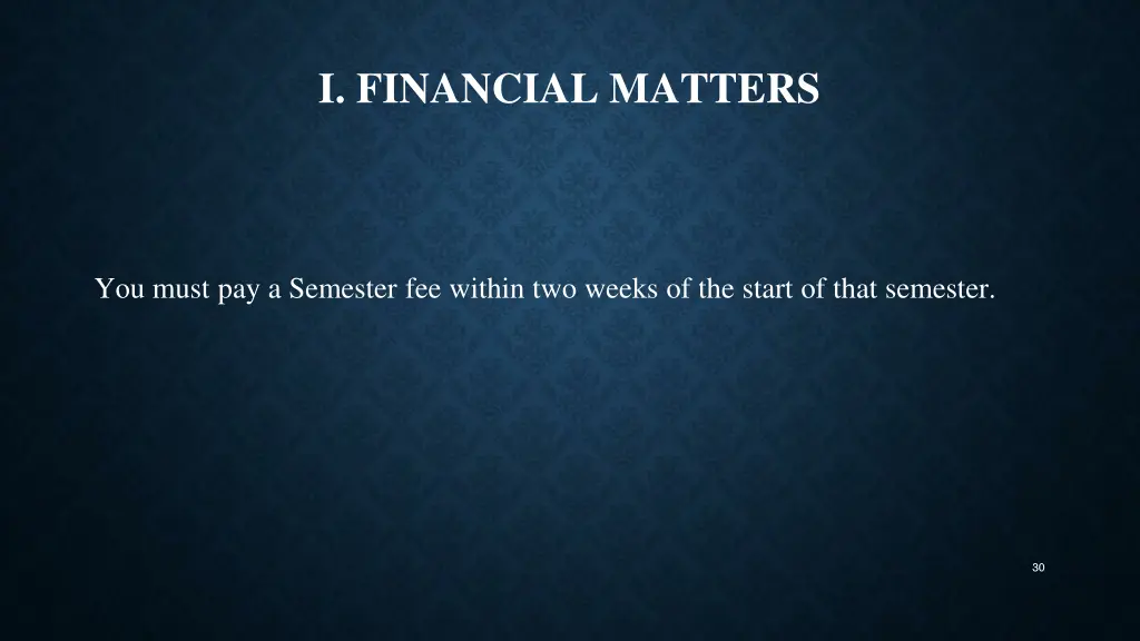 i financial matters