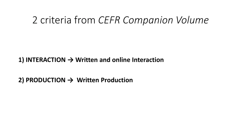 2 criteria from cefr companion volume
