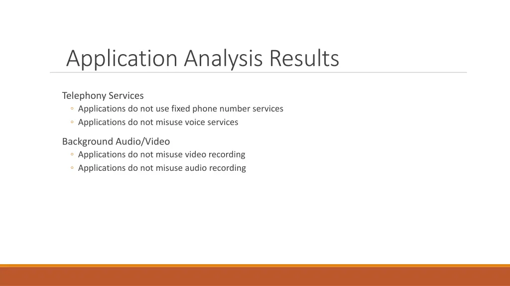 application analysis results 4