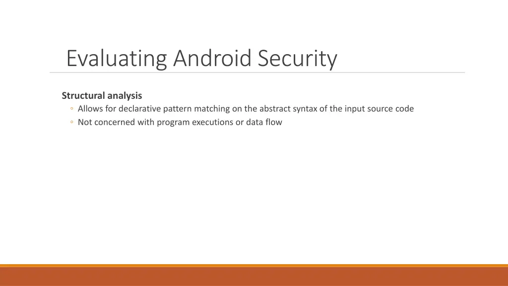 evaluating android security 3