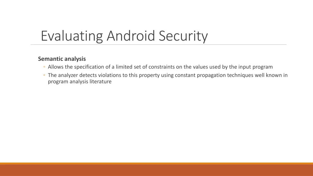 evaluating android security 4