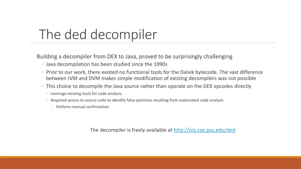 the ded decompiler
