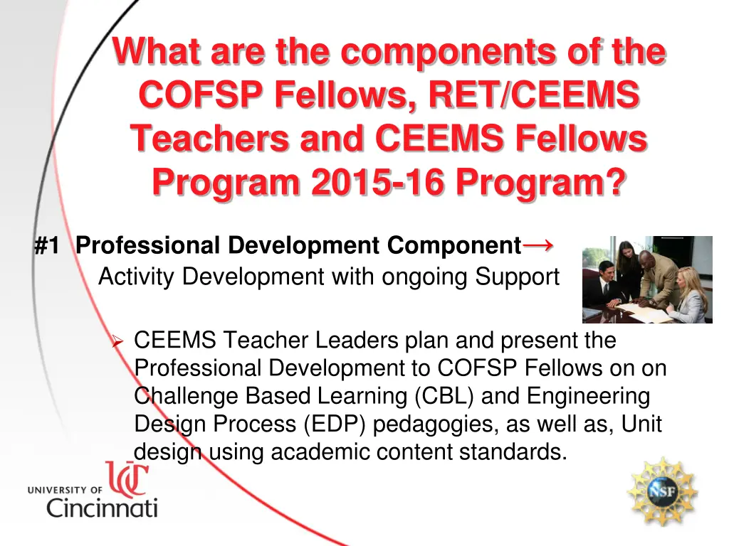 what are the components of the cofsp fellows