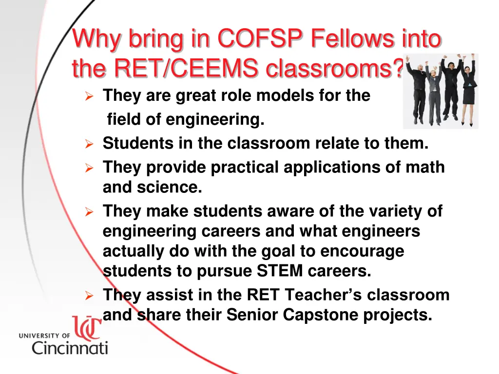 why bring in cofsp fellows into the ret ceems