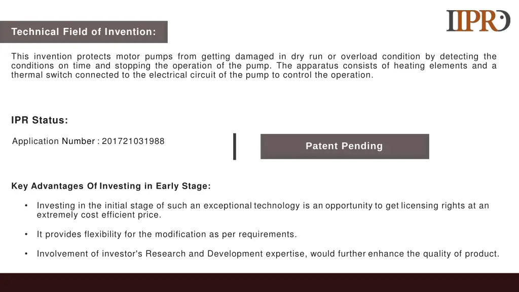 technical field of invention