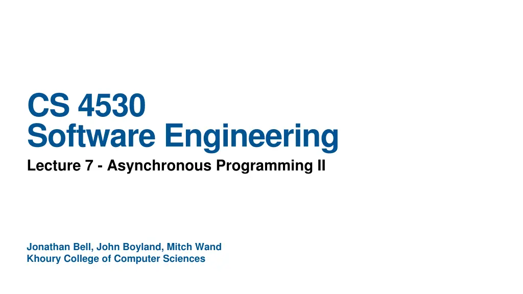 cs 4530 software engineering lecture