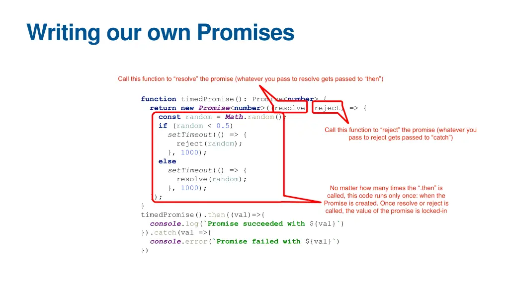 writing our own promises