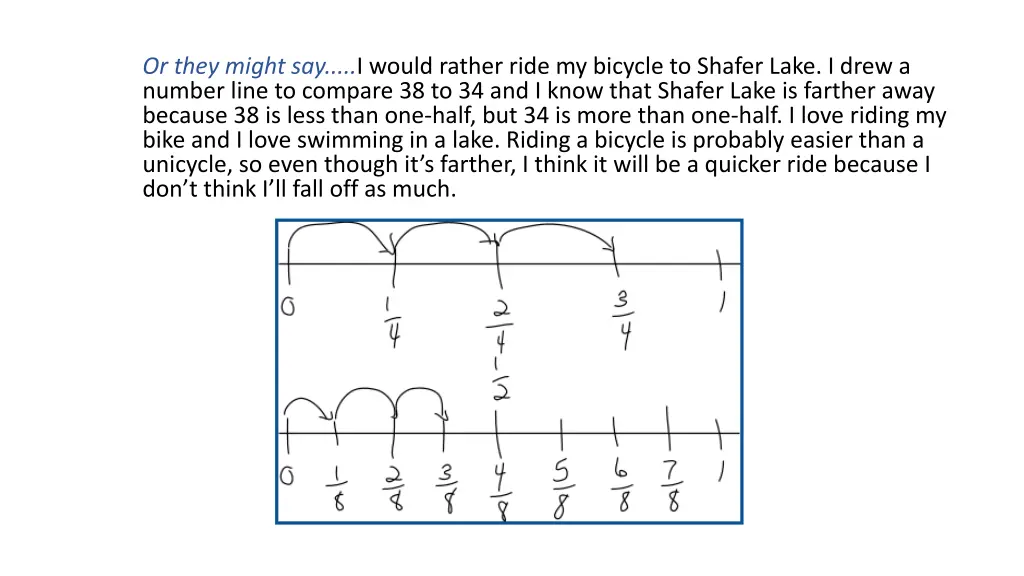 or they might say i would rather ride my bicycle