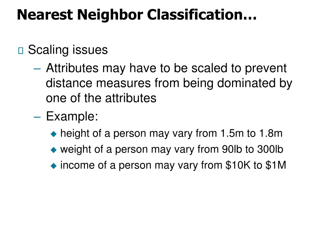 nearest neighbor classification 2