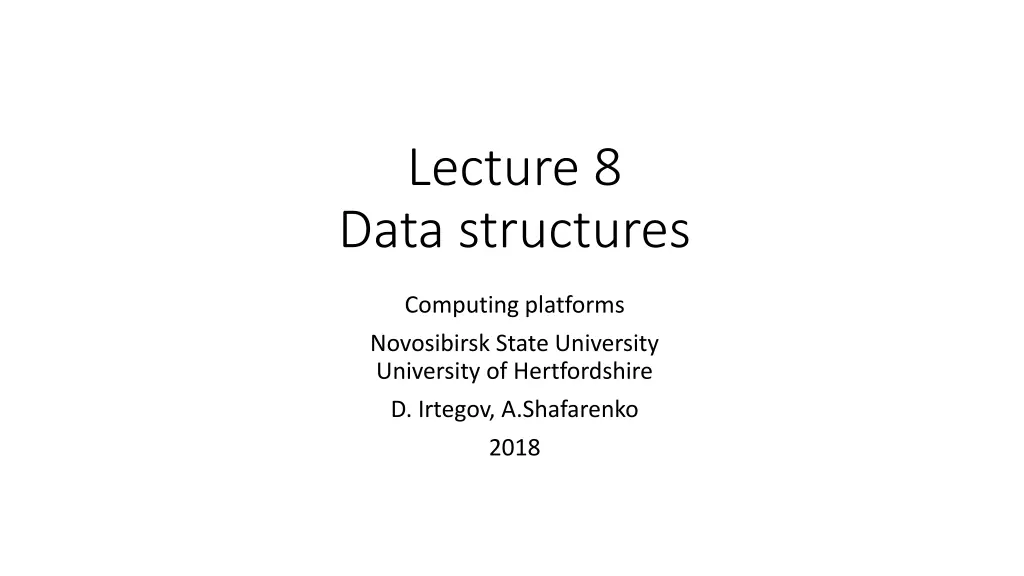 lecture 8 data structures