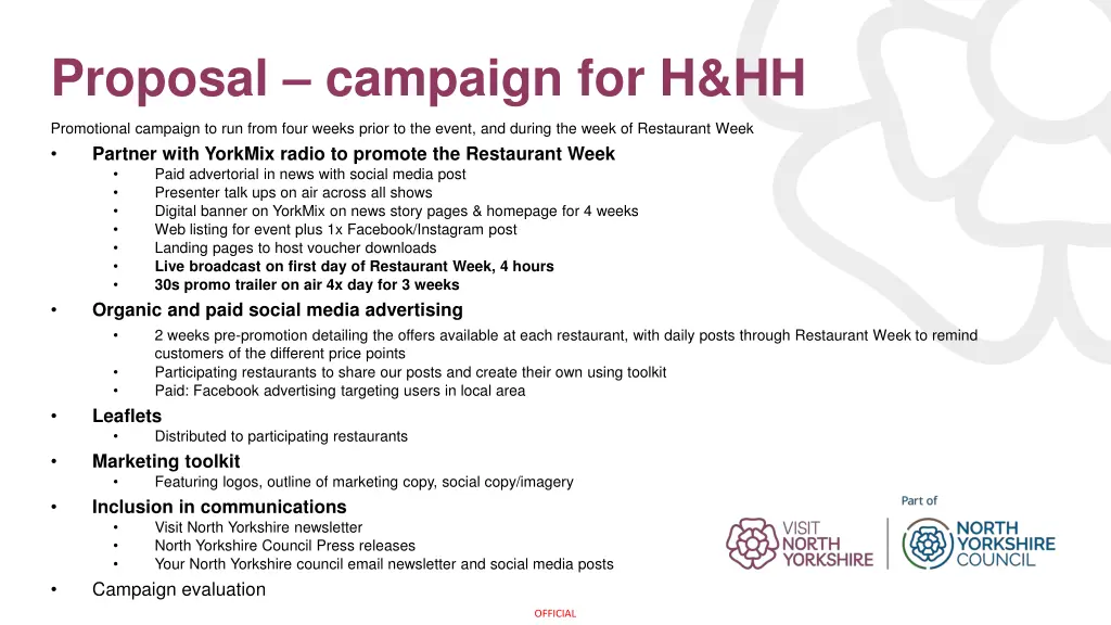 proposal campaign for h hh