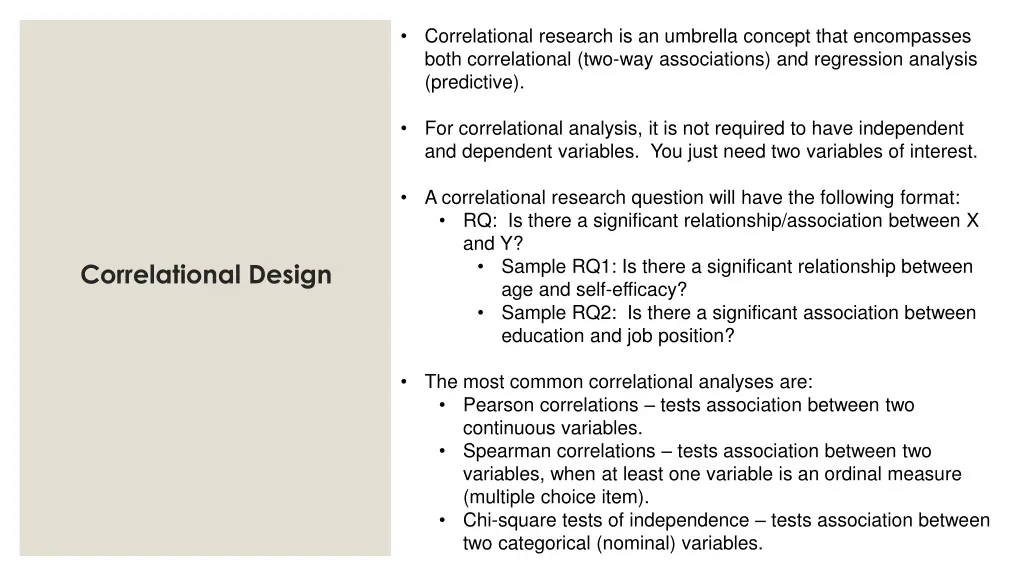 correlational research is an umbrella concept