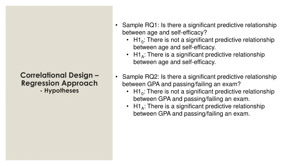 sample rq1 is there a significant predictive