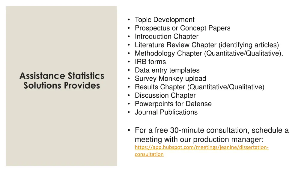 topic development prospectus or concept papers