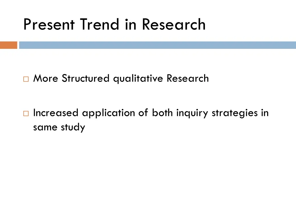 present trend in research