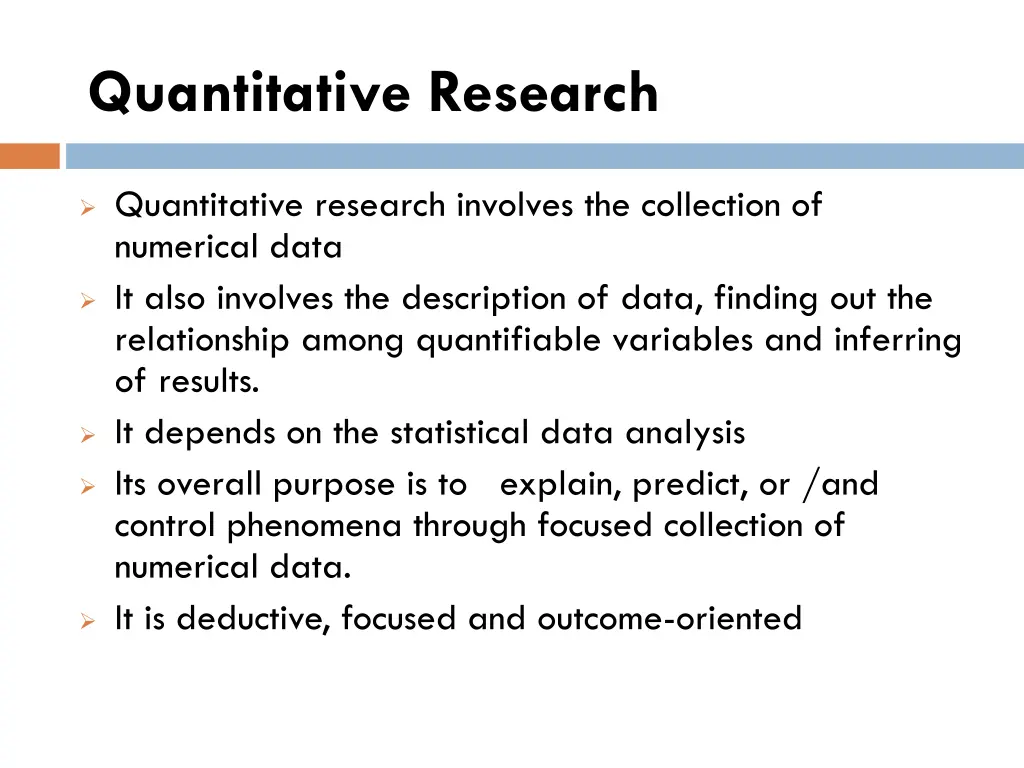 quantitative research