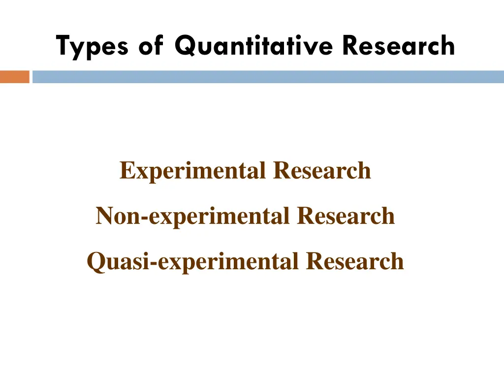 types of quantitative research