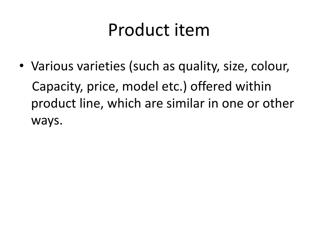 product item