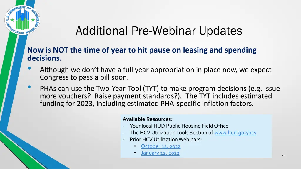 additional pre webinar updates 1