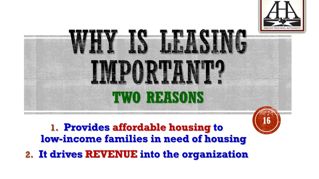 why is leasing important two reasons