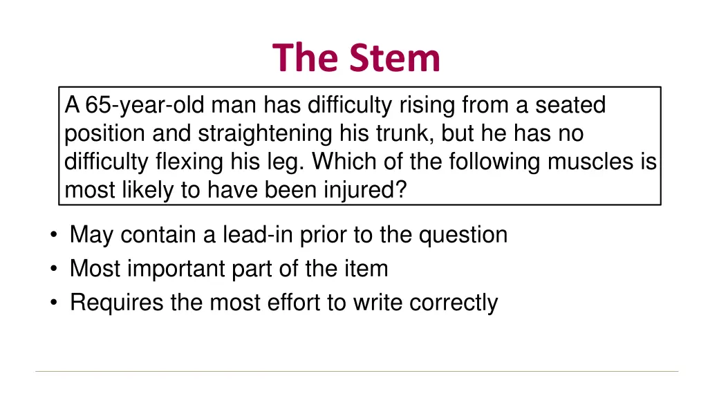 the stem