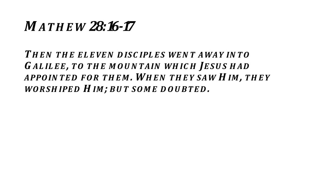 m ath ew 28 1 6 1 7