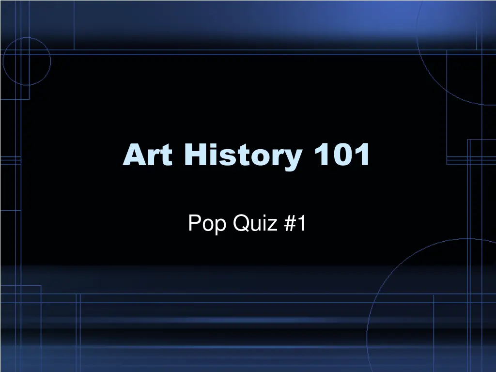 art history 101