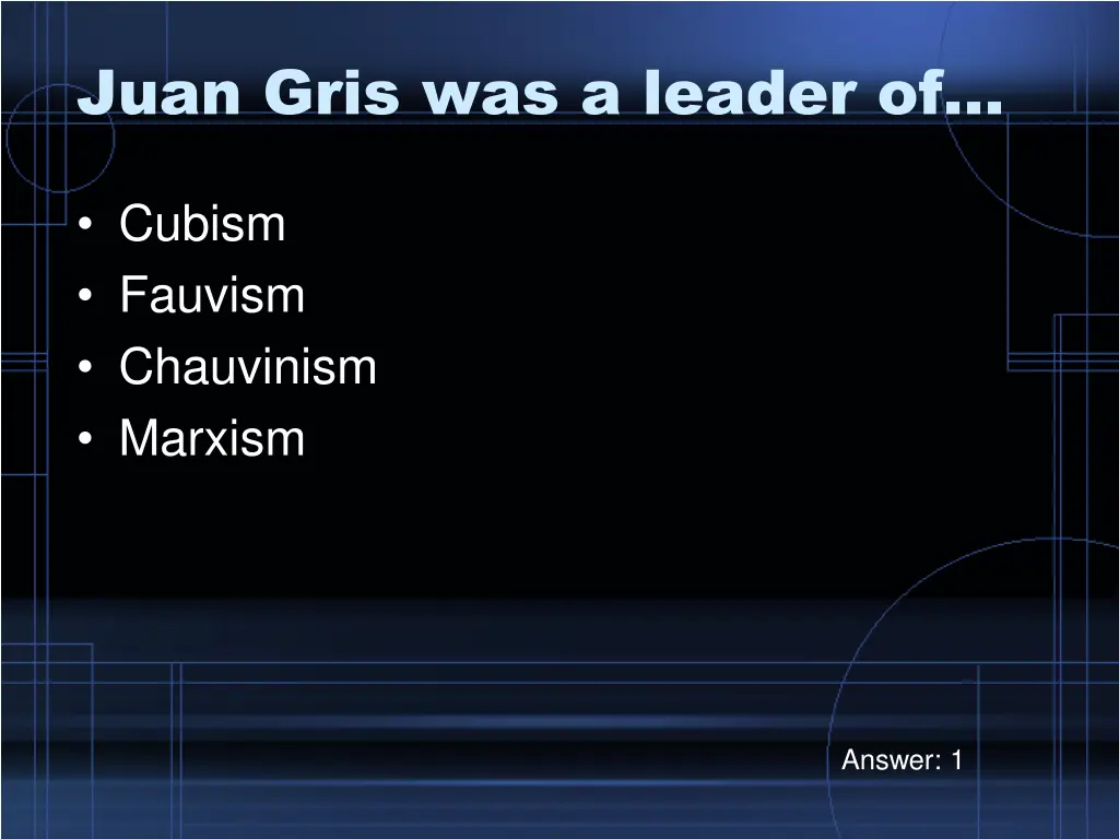 juan gris was a leader of