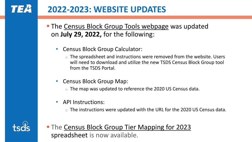2022 2023 website updates