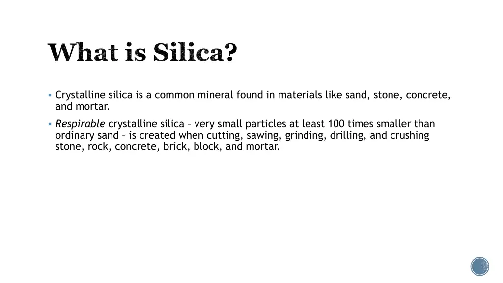 what is silica