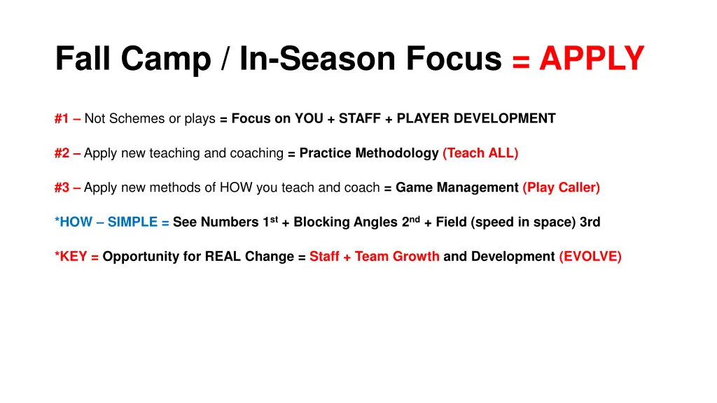 fall camp in season focus apply