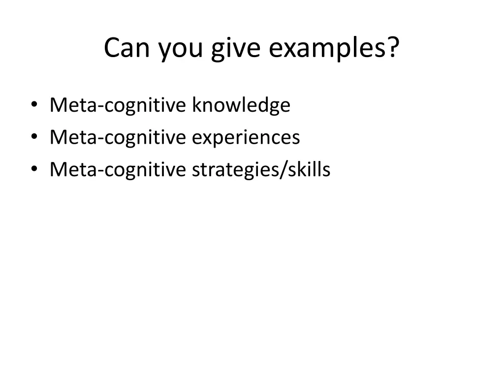 can you give examples