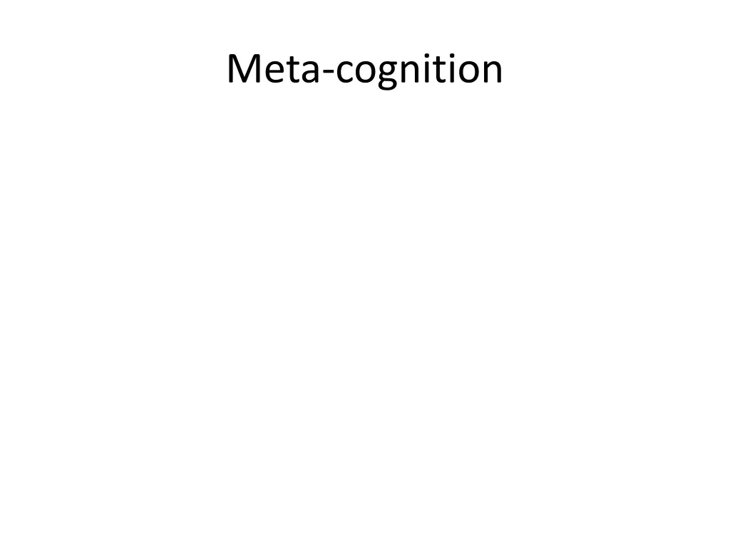 meta cognition