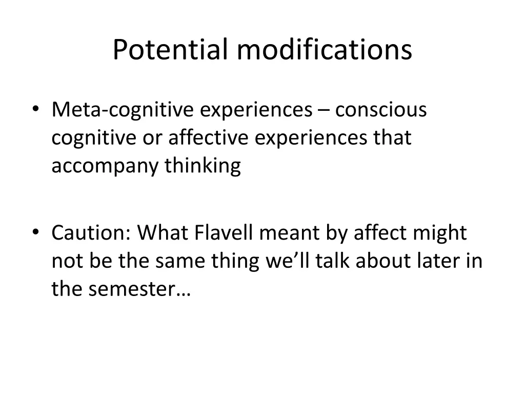 potential modifications 1