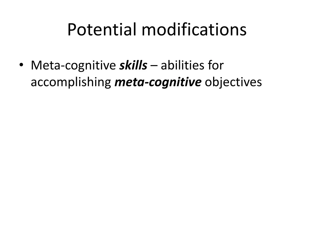 potential modifications 2