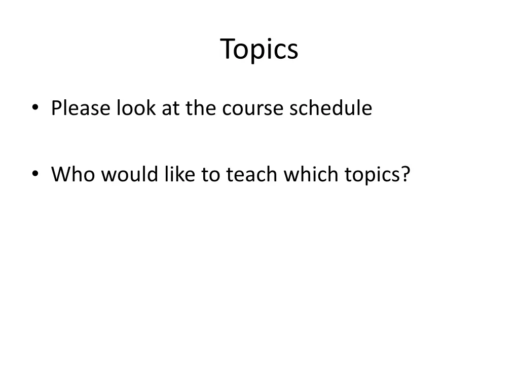 topics