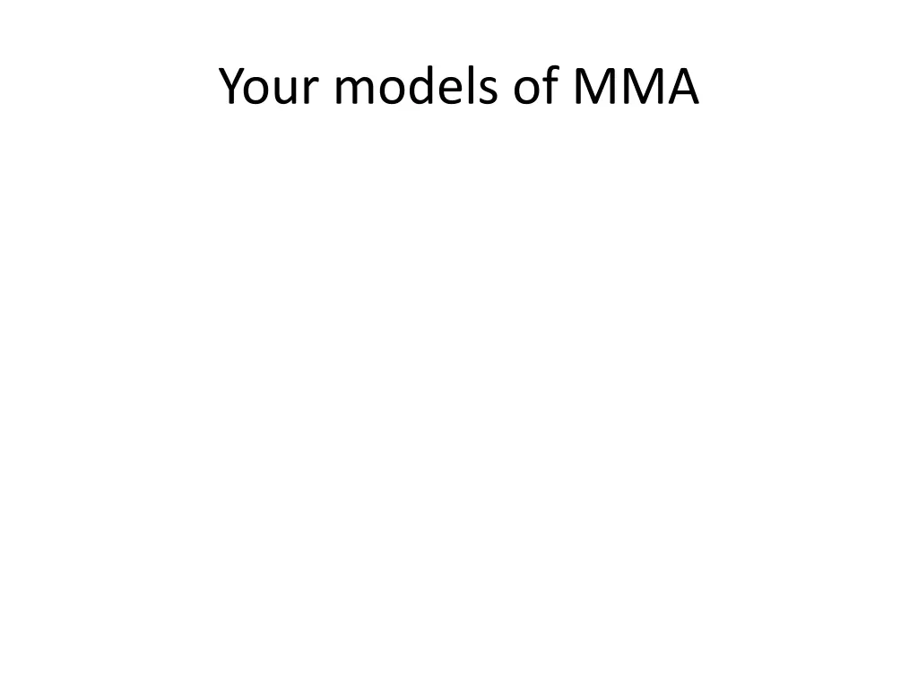 your models of mma