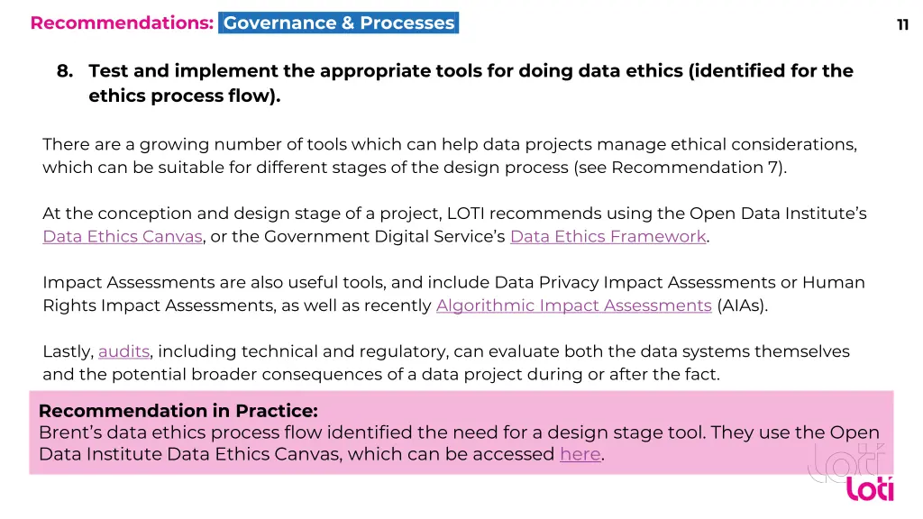recommendations governance processes 1