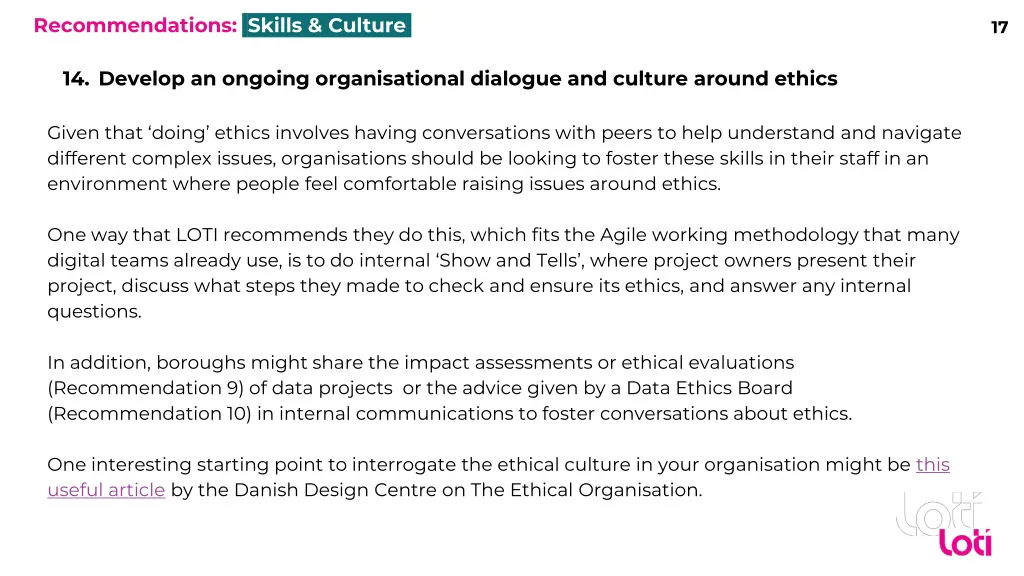 recommendations skills culture 1
