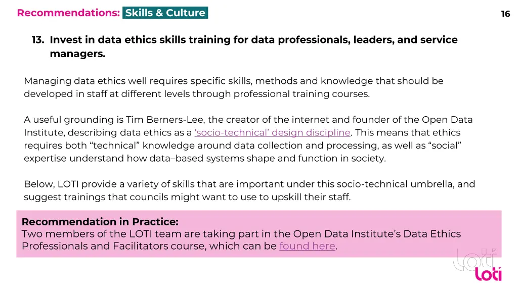 recommendations skills culture
