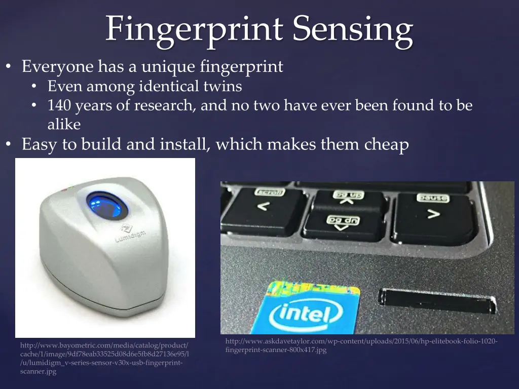 fingerprint sensing everyone has a unique