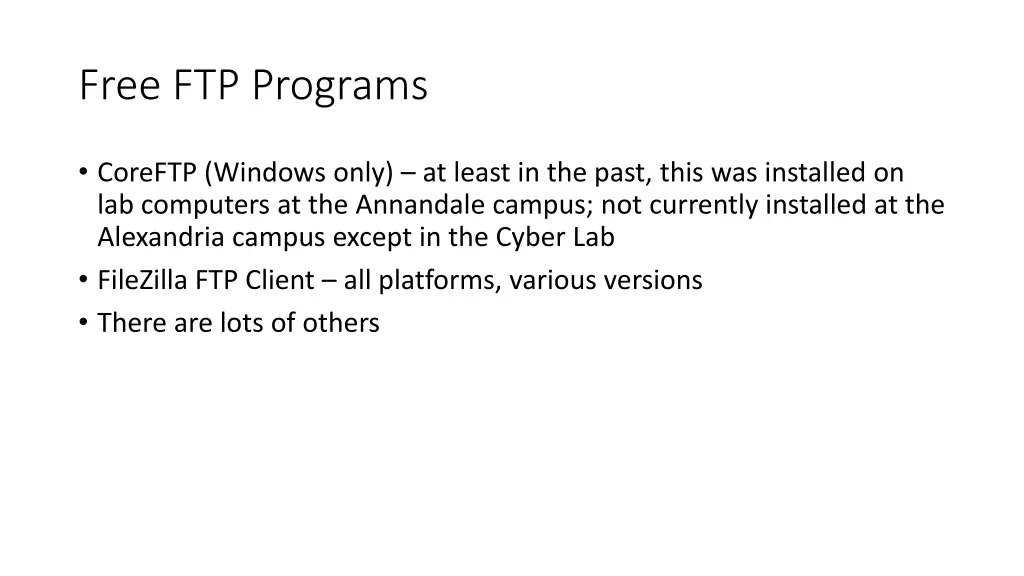 free ftp programs